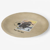 Alaska Muskox Postage Briefmarke Souvenir Pappteller (Schrägansicht)