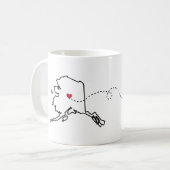 Alaska nach New York - Heart2Heart Kaffeetasse (Vorderseite Links)