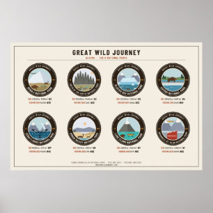 Alaska National Parks Poster – Cream Landschaft