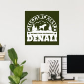 Alaska. Nationalpark Denali und Erhaltung Poster (Heimbüro)