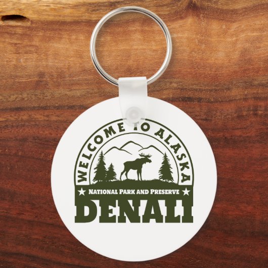 Alaska. Nationalpark Denali und Erhaltung Schlüsselanhänger (Vorderseite)