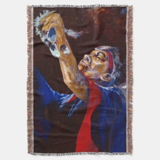 Alaska Native Elder Dance Blanket Decke (Vorderseite Vertikal)