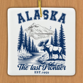 Alaska Nature Escape with Moose Keramikornament