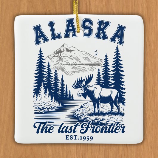 Alaska Nature Escape with Moose Keramikornament