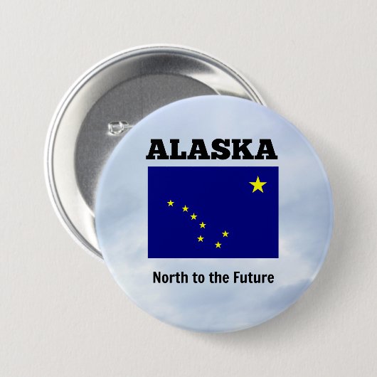 Alaska, Nord in die Zukunft Button (Vorne & Hinten)
