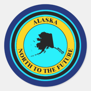 ALASKA NORD ZUR ZUKUNFT RUNDER AUFKLEBER