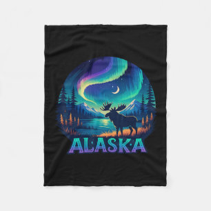 Alaska Nördliche Lichter Aurora Betrachtung Alaska Fleecedecke