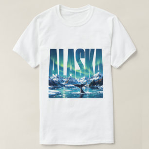 Alaska Nördliche Lichter Berg Wilderness Abenteuer T-Shirt