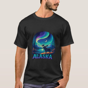 Alaska Nördliches Licht Aurora Betrachtung Alaska T-Shirt