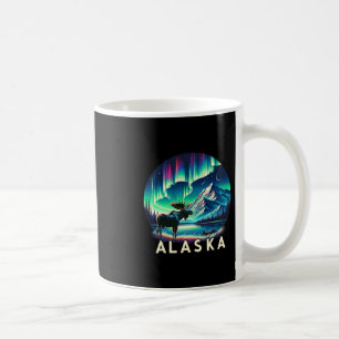 Alaska Nördliches Licht Aurora Betrachtung Elch-Ur Kaffeetasse