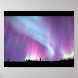 Alaska Nördliches-Licht-Himmel Nacht Schön Poster