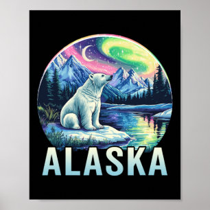Alaska Nordlichter Aurora Beobachtungsurlaub Ala Poster