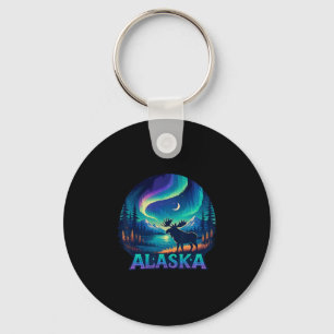 Alaska Nordlichter Aurora Betrachtung Alaska Urlau Schlüsselanhänger