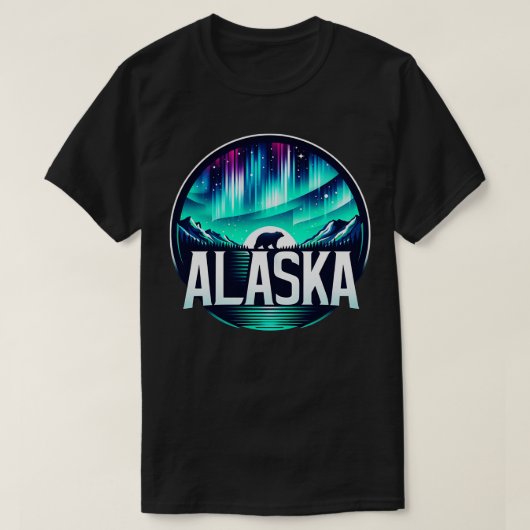 Alaska Nordlichter Blick Urlaub 2 T-Shirt (Design vorne)
