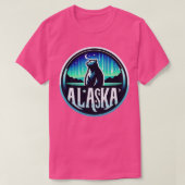 Alaska Nordlichter Blick Urlaub T-Shirt (Design vorne)