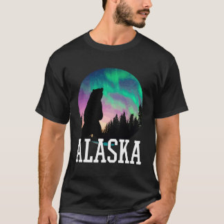 Alaska Nordlichter Blick Urlaub T-Shirt