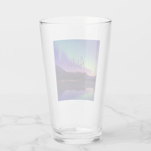 Alaska Nordlichter - See Glas (Rückseite)