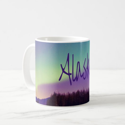 Alaska Nordlichter-See Kaffeetasse (Vorderseite Links)