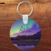 Alaska Nordlichter - See Schlüsselanhänger (Vorderseite)