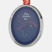 Alaska: "Northern Lights Greetings" Ornament Metal (Links)