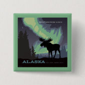 Alaska | Northern Lights Moor Button (Vorderseite)