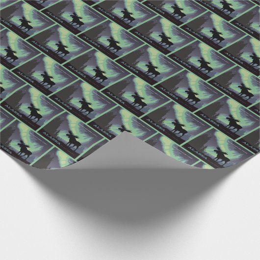 Alaska | Northern Lights Moor Geschenkpapier (Ecke)