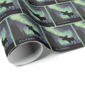Alaska | Northern Lights Moor Geschenkpapier (Rolleneckpunkt)