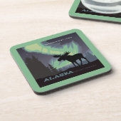 Alaska | Northern Lights Moor Getränkeuntersetzer (Linke Seite)