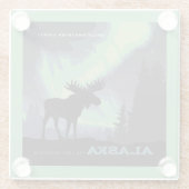 Alaska | Northern Lights Moor Glasuntersetzer (Rückseite)