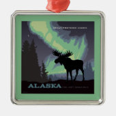 Alaska | Northern Lights Moor Ornament Aus Metall (Vorne)