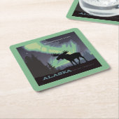 Alaska | Northern Lights Moor Rechteckiger Pappuntersetzer (angewinkelt)