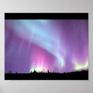 Alaska Northern Lights Sky Night Beautiful Poster