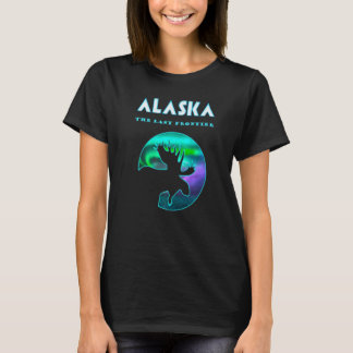 Alaska Northern Lights T Alaskan Elche mit Aurora T-Shirt
