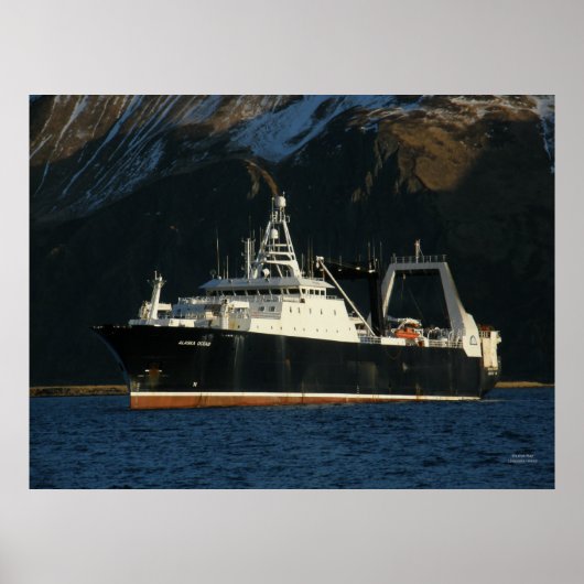 Alaska Ocean, Factory Trawler im niederländischen Poster (Vorne)