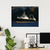 Alaska Ocean, Factory Trawler im niederländischen Poster (Heimbüro)