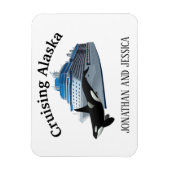 Alaska Orca Killer Whale Ship Magnet (Vertikal)