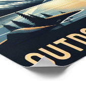 Alaska Outdoor Adventure Vintage Travel Poster (Ecke)