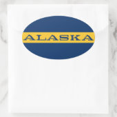 Alaska Ovaler Aufkleber (Tasche)