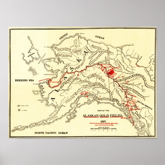 Alaska Panoramic Map Poster (Vorne)