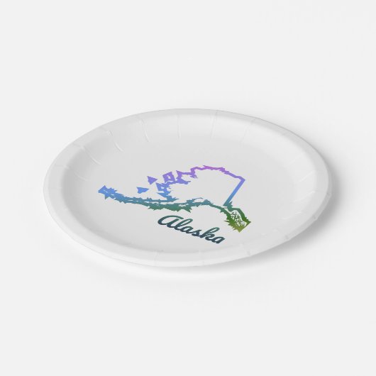 Alaska Pappteller (Schrägansicht)