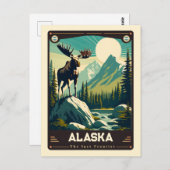 Alaska | Patriotischer Geist Vintag Postkarte (Vorne/Hinten)