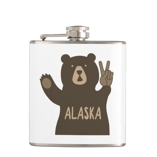 Alaska Peace Bear Flachmann (Vorderseite)