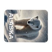 Alaska Polar Bear Snowstorm Magnet (Horizontal)
