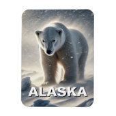 Alaska Polar Bear Snowstorm Magnet (Vertikal)