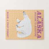 Alaska Polar Bear Vintage Reiseplakat Puzzle (Horizontal)