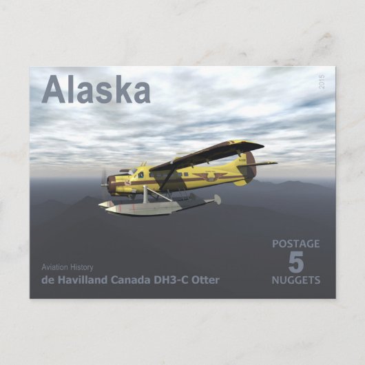 Alaska Postage - de Havilland DH3-C Otter Postkarte (Vorderseite)
