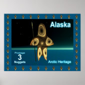 Alaska Postage - Fraktal Inuit Hunter Poster (Vorne)