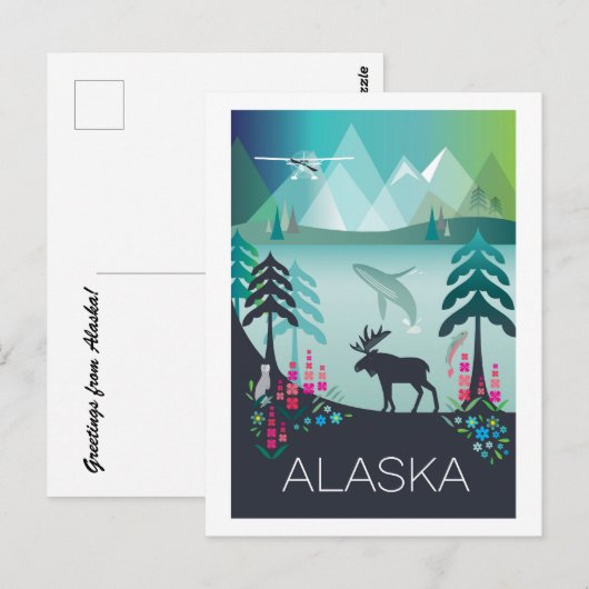 Alaska Postcard Postkarte (Vorne/Hinten)