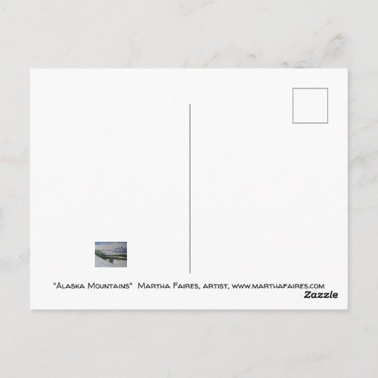 Alaska Postkarte (Rückseite)