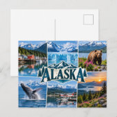 Alaska postkarte (Vorne/Hinten)